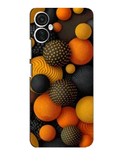 Чехол для TECNO Spark 9 Pro с картинкой «Объемные оранжевые сферы»