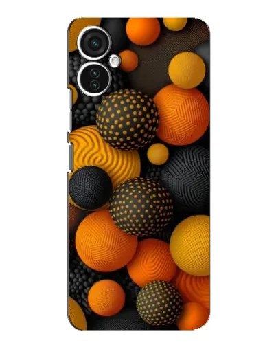 Чехол для TECNO Spark 9 Pro с картинкой «Объемные оранжевые сферы»