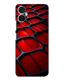Чехол для TECNO Spark 9 Pro с картинкой «Красная глянцевая сетка»
