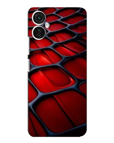 Чехол для TECNO Spark 9 Pro с картинкой «Красная глянцевая сетка»