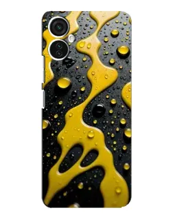 Чехол для TECNO Spark 9 Pro с картинкой «Жидкое желтое золото»