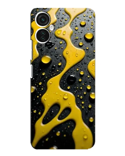 Чехол для TECNO Spark 9 Pro с картинкой «Жидкое желтое золото»