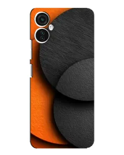 Чехол для TECNO Spark 9 Pro с картинкой «Геометрия оранжевых кругов»