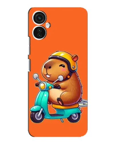 Чехол для TECNO Spark 9 Pro с картинкой «Капибара на скутере»