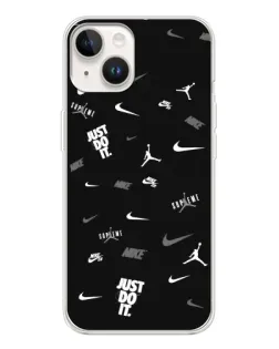 Чехол для TECNO Spark Go 1 с картинкой «Nike Black Pattern»