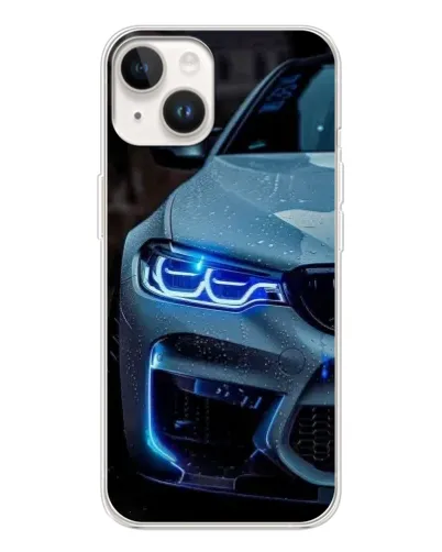 Чехол для TECNO Spark Go 1 с картинкой «Взгляд BMW с синими фарами»