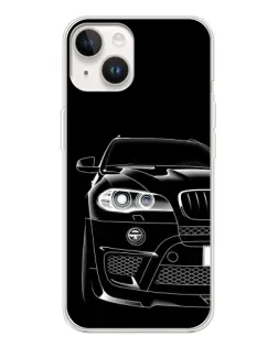 Чехол для TECNO Spark Go 1 с картинкой «Темный силуэт BMW»