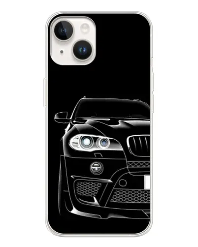 Чехол для TECNO Spark Go 1 с картинкой «Темный силуэт BMW»