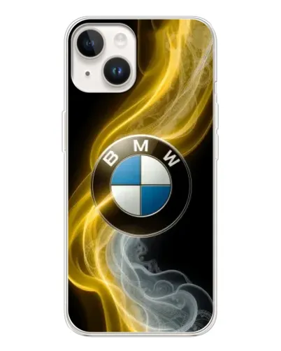 Чехол для TECNO Spark Go 1 с картинкой «Золотистый дым BMW»