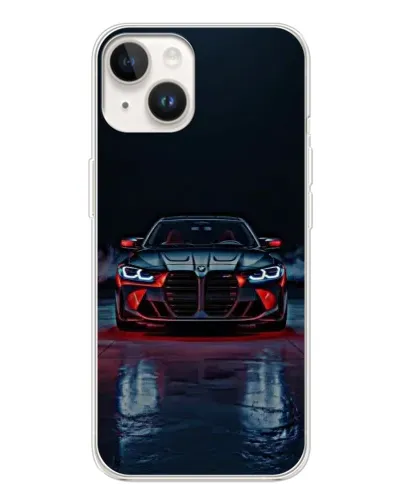 Чехол для TECNO Spark Go 1 с картинкой «BMW на мокрой дороге»