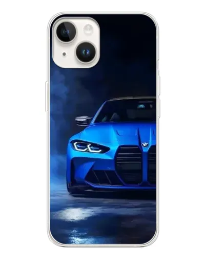 Чехол для TECNO Spark Go 1 с картинкой «Голубая BMW M4»