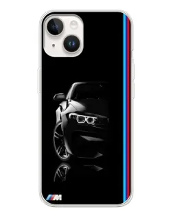 Чехол для TECNO Spark Go 1 с картинкой «Силуэт BMW в темноте»