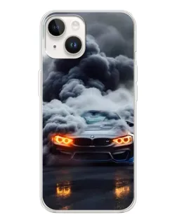 Чехол для TECNO Spark Go 1 с картинкой «BMW в дыму»