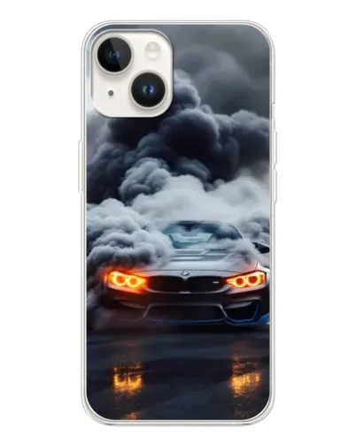 Чехол для TECNO Spark Go 1 с картинкой «BMW в дыму»