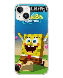 Чохол для TECNO Spark Go 1 з картинкою «Губка Боб Minecraft»