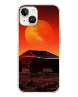 Чехол для TECNO Spark Go 1 с картинкой «Cybertruck на Марсе»