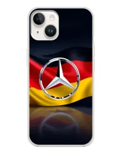 Чехол для TECNO Spark Go 1 с картинкой «Mercedes — флаг Германии»
