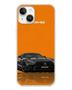 Чехол для TECNO Spark Go 1 с картинкой «Оранжевый Mercedes AMG»
