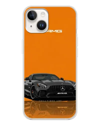 Чехол для TECNO Spark Go 1 с картинкой «Оранжевый Mercedes AMG»