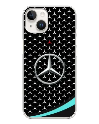 Чехол для TECNO Spark Go 1 с картинкой «Mercedes — бирюзовый акцент»