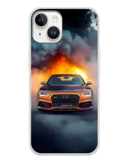 Чехол для TECNO Spark Go 1 с картинкой «Audi в огненном дыму» Чехол для TECNO Spark Go 1 с картинкой «Audi в огненном дыму»