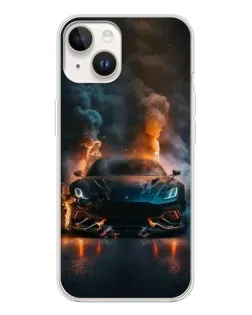 Чехол для TECNO Spark Go 1 с картинкой «Lamborghini дымная эстетика»