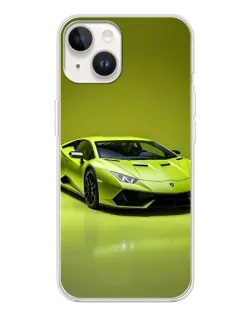 Чехол для TECNO Spark Go 1 с картинкой «Салатовый Lamborghini Huracan»