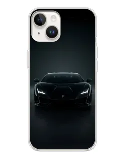 Чехол для TECNO Spark Go 1 с картинкой «Черный Lamborghini Aventador»
