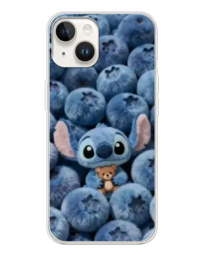 Чехол для TECNO Spark Go 1 с картинкой «Стич и голубика»