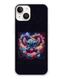 Чехол для TECNO Spark Go 1 с картинкой «Stitch в цветах»