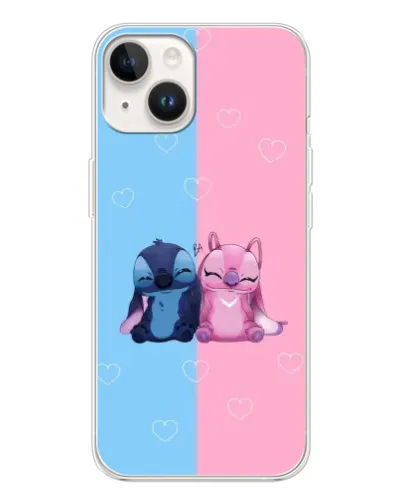 Чехол для TECNO Spark Go 1 с картинкой «Stitch и Angel Love»