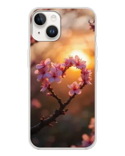 Чехол для TECNO Spark Go 1 с картинкой «Розовый цвет сердце на фоне заката» Чехол для TECNO Spark Go 1 с картинкой «Розовый цвет сердце на фоне заката»