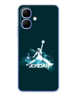 Чехол для TECNO Spark Go 2 с картинкой «Jordan Blue Fire» Чехол для TECNO Spark Go 2 с картинкой «Jordan Blue Fire»