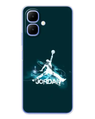 Чехол для TECNO Spark Go 2 с картинкой «Jordan Blue Fire» Чехол для TECNO Spark Go 2 с картинкой «Jordan Blue Fire»