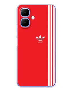 Чехол для TECNO Spark Go 2 с картинкой «Красный минимализм Adidas» Чехол для TECNO Spark Go 2 с картинкой «Красный минимализм Adidas»