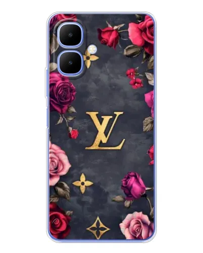 Чохол для TECNO Spark Go 2 з картинкою «Квітковий Louis Vuitton»