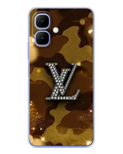 Чохол для TECNO Spark Go 2 з картинкою «Камуфляжний Louis Vuitton»