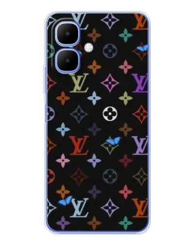 Чохол для TECNO Spark Go 2 з картинкою «Кольорова монограма LV»