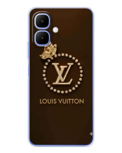 Чохол для TECNO Spark Go 2 з картинкою «LV — золота печатка»