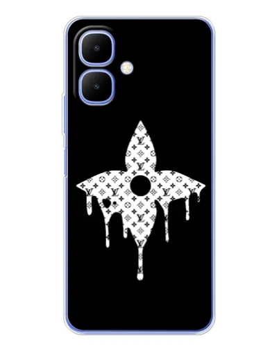 Чохол для TECNO Spark Go 2 з картинкою «Квіткова монограма»