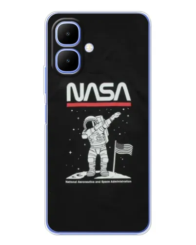 Чехол для TECNO Spark Go 2 с картинкой «NASA — шагаем по Луне» Чехол для TECNO Spark Go 2 с картинкой «NASA — шагаем по Луне»