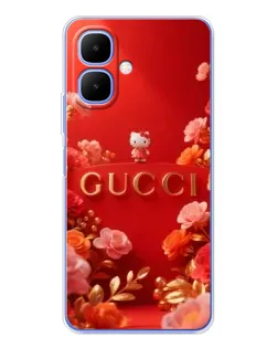 Чехол для TECNO Spark Go 2 с картинкой «Gucci — золотой сад»