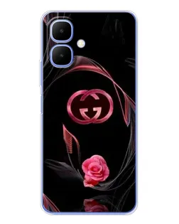Чехол для TECNO Spark Go 2 с картинкой «Gucci — неоновая роза»