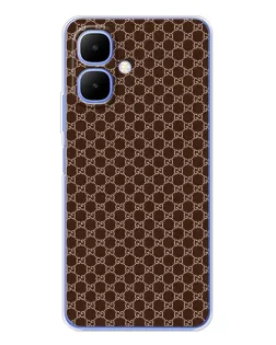 Чехол для TECNO Spark Go 2 с картинкой «Gucci — шоколадная сетка»