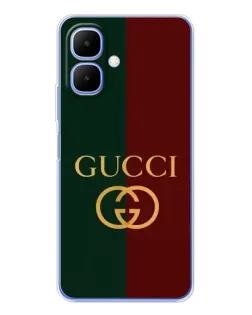 Чехол для TECNO Spark Go 2 с картинкой «Gucci — темно-зеленый градиент»