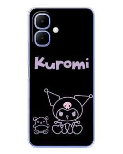 Чехол для TECNO Spark Go 2 с картинкой «Kuromi — черный минимализм» Чехол для TECNO Spark Go 2 с картинкой «Kuromi — черный минимализм»