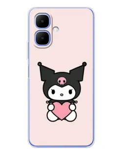 Чехол для TECNO Spark Go 2 с картинкой «Kuromi и сердце» Чехол для TECNO Spark Go 2 с картинкой «Kuromi и сердце»