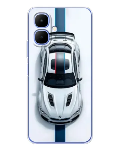 Чехол для TECNO Spark Go 2 с картинкой «Вид сверху — BMW M»