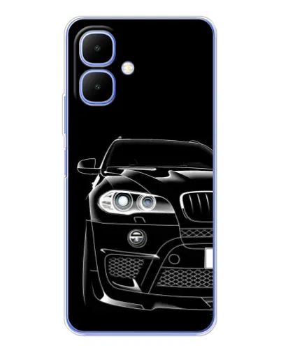 Чехол для TECNO Spark Go 2 с картинкой «Темный силуэт BMW»