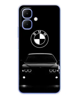 Чехол для TECNO Spark Go 2 с картинкой «BMW — взгляд из темноты»